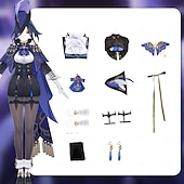 tanie Fantasia de videojogo-Uderzenie Genshin Klorinda Anime Kostium Cosplay Stroje Garnitury cosplay Kostiumy do gier wideo Halloween Karnawał Impreza Comic Con Kostium Na Damskie Dla dorosłych