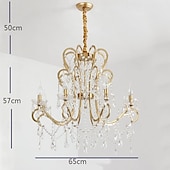 cheap Chandeliers-4-Light 6-Light 50 cm Pendant Lantern Design Chandelier Metal Painted Finishes Modern 110-120V 220-240V