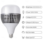 olcso LED-es gömbizzók-e27 csavaros talpú led izzó nagy teljesítményű 50w 100w kereskedelmi izzók nappali fehér 6500k led izzók gyári garázs raktár műhely udvarhoz