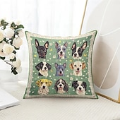 billige dyrestil-Søte hunder dekorative kasteputer dekkevne 1PC myk kvadratisk sofa pute omslag putetrekk soverom stue sofa stol dyrevenn