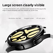 cheap Smartwatch-696 JSwatch6Max Smart Watch 1.43 inch Smartwatch Fitness Running Watch Bluetooth ECG+PPG Pedometer Call Reminder Compatible with Android iOS Women Men Hands-Free Calls Message Reminder IP 67 46mm