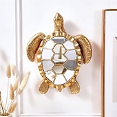 tanie rzeźby ścienne-lustrzana mozaika z żywicy, dekoracja ścienna w kształcie żółwia – kreatywna, inspirowana zwierzętami, wisząca dekoracja do domu, na imprezę lub do akwarium – wyjątkowy prezent dla miłośników żółwi