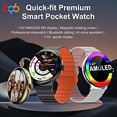 preiswerte Smartwatch-696 LA99 Smartwatch 1.43 Zoll Smartwatch Fitnessuhr Bluetooth EKG + PPG Schrittzähler Anruferinnerung Kompatibel mit Android iOS Damen Herren Freisprechanrufe Nachrichtenerinnerung IP 67 46mm
