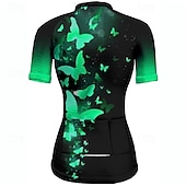ieftine Tricouri pentru femei-Pentru femei Jersey de ciclism Fluture Manșon scurt Bicicletă Tricou Tee Jerseu cu 3 buzunare spate Ciclism montan Uscare rapidă Proiectare anatomică Wicking Respirabil Sport Rosu Albastru Verde