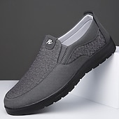 levne Pánské nazouváky a mokasíny-pánské hnědé ležérní slip-on boty se strukturovanou tkaninou, pohodlné a stylové pro každodenní nošení a kancelářské použití
