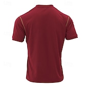 economico Polo classica da uomo-Per uomo Camicia da golf Golf Polo da golf Ufficio Informale Colletto alla coreana Manica corta Essenziale Moderno Color Block Collage Bottoni Estate Primavera Standard Nero Bianco Vino Blu marino