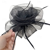preiswerte Faszinator-Kopfstück Federn Sinamay Hochzeit Abendgesellschaft Elegant Hochzeit Mit Feder Kopfschmuck Kopfbedeckung
