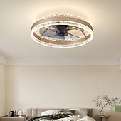 voordelige Dimbare plafondlampen-40 cm Dimbaar Plafondventilator Metaal Acryl Modern Noordse stijl 220-240V