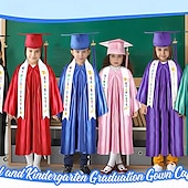 economico Decorazione di Laurea-stola unisex per laurea per bambini, fascia semplice per laurea, stola d&#039;onore per studenti, fascia per cerimonia di laurea per bambini, stola floreale in raso per scuola materna e asilo