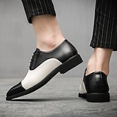 abordables Officiel-chaussures habillées bicolores pour hommes en bronze et crème avec design à lacets, embout élégant pour des événements formels élégants