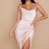 economico Abiti di Laurea-Per donna Mini Abito Abito Bianco Abito da laurea Abito Sottoveste Moda Moderno Compleanno Laurea Data Vestibilità regolare Semplice Senza Maniche Spalline sottili Rosa chiaro Nero Bianco Rosa Estate