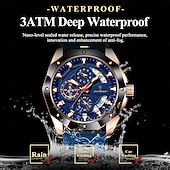 cheap Quartz Watches-POEDAGAR Fashion Men Watch Waterproof Luminous Chronograph Date Man Wristwatch Silicone Strap Luxury Sports Men&#039;s Quartz Watches