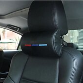 baratos Encostos de cabeça e Almofadas lombares-assento de carro cabeça pescoço travesseiro proteção pu auto apoio de cabeça descanso viagem carro encosto de cabeça pescoço acessórios