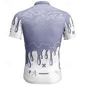 abordables Maillots pour hommes-Homme Maillot Velo Cyclisme Manche Courte Cyclisme Tee-shirt Maillot avec 3 poches arrière VTT Vélo tout terrain Respirable Séchage rapide Conception anatomique Mèche Violet Des sports Vêtement Tenue
