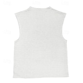 olcso Férfi Basic Tees szettek-Férfi Gofri ing Atléta Póló öltönyök Teniszing Rövid ujjú Henley Nyár Tömör szín Testedző Alkalmi 2 db Vakáció Szabadság Hétköznapi viselet Fekete Fehér Szürke Férfi felső póló