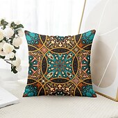 billiga boho stil-Mandala bohemisk dekorativ kuddöverdrag 1 styck mjukt fyrkantigt soffkuddcase kuddfodral för sovrum vardagsrum soffa stol