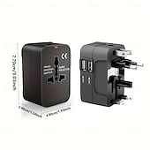 levne Domácí přístroje-univerzální cestovní adaptér multikolíková zástrčka duální port USB napájecí zásuvka nabíječka konvertor eu us uk au zástrčka k dispozici