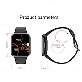 abordables Montres connectées-696 Y83 Montre intelligente 1.83 pouce Smartwatch Montre Connectée Bluetooth ECG+PPG Podomètre Rappel d&#039;appel Compatible avec Android iOS Femmes Hommes Appels Mains Libres Rappel de Message IP 67