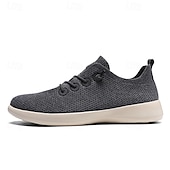 baratos Ténis para Homem-tênis de malha leve e respirável masculino - calçados casuais para caminhada com cadarço para uso diário e viagens