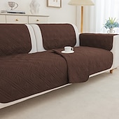 abordables Housse de canapé-Housse de canapé imperméable pour coussin de canapé, housse de protection de meubles résistante à l&#039;eau avec bâtons en mousse et sangles élastiques pour animaux de compagnie et chats