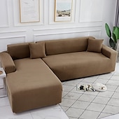 cheap Sofa Cover-Elastic Jacquard Fabric Sofa Cover Stretch Couch Cover Sectional L Shape Sofa Slipcover Corner Case for Living Room 1/2/3/4 Seat