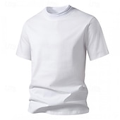 economico Magliette casual da uomo-Per uomo Maglietta Camicia a Maniche Corte Manica Corta Girocollo Estate Semplice Moda Designer Essenziale Classico Vacanza Streetwear Uscire Nero Bianco Grigio chiaro Maglietta Top per Uomo