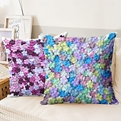 billiga blom- och växtstil-Blommor dekorativa kastkuddar överdrag 1PC vår sommar mjuk fyrkantig soffa kuddfodral kuddfodral för sovrum vardagsrum soffa stol