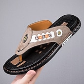 preiswerte Urlaubsandalen-Sportliche Flip-Flops aus Kunstleder für Herren mit sportlichem Logodetail – strapazierfähiges, lässiges Sommerschuhwerk für aktives Tragen