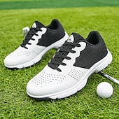 olcso Férfi golfcipők-Férfi Tornacipők Golfcipő Mikroszálas Vízálló Kényelmes Csúszásmentes Fűzős Fekete / fehér Sárga Kék