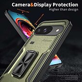 זול תיק טלפון אחר-טלפון מגן עבור גוגל Pixel 9 Pro Pixel 9 Pro XL פיקסל 9 כיסוי אחורי מחזיק טבעת מגנטי עמיד בזעזועים רטרו TPU PC