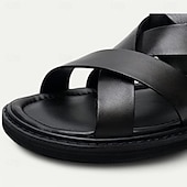 billiga Kjol sandaler-klassiska sandaler med korsband för män i premiumläder, eleganta och bekväma för dagligt bruk och vardagsutflykter