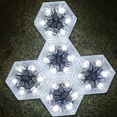tanie Światła gruntowe-lampy solarne zewnętrzne lampy w kształcie kostek lodu wodoodporne lampy zewnętrzne, oświetlenie ścieżek, utrzymują oświetlenie ogrodu, krajobrazu, ścieżki, podwórka, patio przez 10 godzin