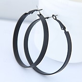 abordables Boucles d&#039;oreilles-Femme Boucle d&#039;Oreille Créoles Fantaisie Joie mode Des boucles d&#039;oreilles Bijoux Noir Pour Soirée