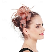 preiswerte Faszinator-Kopfstück Federn Sinamay Hochzeit Abendgesellschaft Elegant Hochzeit Mit Feder Kopfschmuck Kopfbedeckung