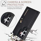 economico Cover Samsung-telefono Custodia Per Samsung Galaxy S24 Ultra Plus S24 FE S23 S22 S21 S20 Ultra Plus FE A55 A35 A25 A15 5G A14 A54 A73 A53 A12 A13 Per retro Con supporto A calamita Cerniera Retrò TPU pelle sintetica