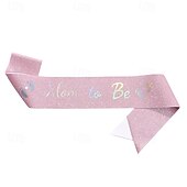 baratos Evento e suprimentos de festa-faixa de decoração para chá de bebê, sálvia &#039;futura mamãe&#039; &amp;Faixas para &quot;futuros pais&quot;, 5 cores com tecido brilhante, presente de maternidade para futuros pais&quot;