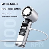 رخيصةأون المراوح-مروحة يدوية قابلة لإعادة الشحن بسرعة عالية عبر USB – مروحة توربو صغيرة قابلة للطي مع حزمة ثلج للسفر الخارجي
