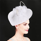levne Fascinátory-Vlasové ozdoby Umělý len Svatební Večerní oslava Elegantní Svatba S Květiny Přílba Pokrývky Hlavy