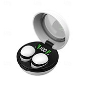 economico Cuffie TWS wireless-Cuffie Mini Wireless 5.3 per Sonno con Touch Biometrico Suono HiFi Stereo Display Digitale LED Cavo Antinodoso Auricolari Semi-Open-Back per Esercizio