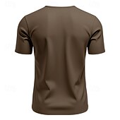 preiswerte Basic-T-Shirts-Herren T Shirt T-Shirt Kurzarmshirt Kurzarm V Ausschnitt Sommer Einfach Mode Designer Basic Klassisch Urlaub Straße Ausgehen Schwarz Weiß Orange Top T-Shirt für Herren