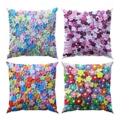 billiga blom- och växtstil-Blommor dekorativa kastkuddar överdrag 1PC vår sommar mjuk fyrkantig soffa kuddfodral kuddfodral för sovrum vardagsrum soffa stol