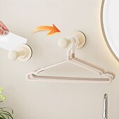 cheap Bathroom Gadgets-Suction Cup Clothes Hanger Rack, No-Drill Retractable Wall-Mounted Drying Rack for Balcony and Home Organization