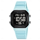 cheap Digital Watches-SKMEI Ins Wind Square Multi functional Waterproof Electronic Watch for Male and Female Students
