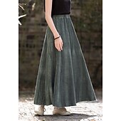 cheap Bottoms-Retro Vintage Medieval Skirt Women&#039;s Masquerade Casual Daily Adults&#039; Skirt