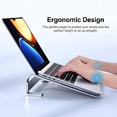 levne Stojany a chladicí podložky-stojan na notebook na stůl hliníkový chladicí stojan na notebook ergonomický stojan na počítač pro notebook kompatibilní podložka na notebook 10-17,3&#039;&#039;