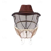 economico Supporto e Cura degli Animali-1 pz cappello da cowboy protettivo da apicoltore cappelli da cowboy da apicoltore con velo - resistente, traspirante &amp;dispositivi di protezione per le attività all&#039;aperto
