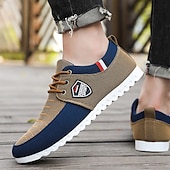 abordables Baskets-Baskets décontractées bicolores en nylon pour hommes avec design à lacets et emblème - des chaussures élégantes pour un usage quotidien