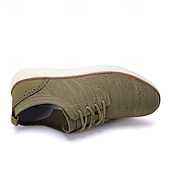 cheap Men&#039;s Sneakers-Men&#039;s Breathable Knit Brogue Sneakers - Casual Lace-Up Lightweight Shoes for Daily Wear &amp; Walking