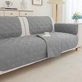 abordables Housse de canapé-Housse de canapé imperméable pour coussin de canapé, housse de protection de meubles résistante à l&#039;eau avec bâtons en mousse et sangles élastiques pour animaux de compagnie et chats