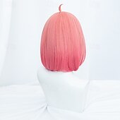  Cosplay peruukit naisten bob otsatukalla  lämpöä kestävä kuitukihara suora vaaleanpunainen teini-ikäisille aikuisille anime-peruukki  synteettiset hiukset